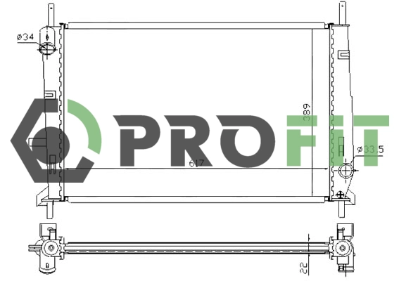 Radiateur, refroidissement du moteur PROFIT 1740-0430
