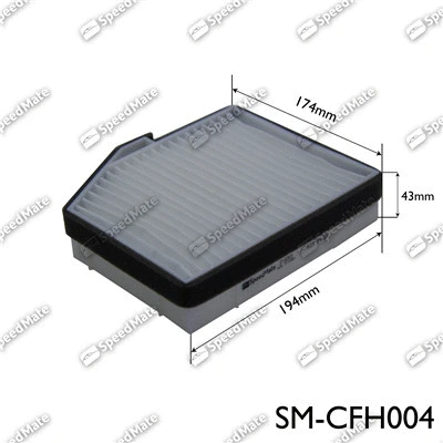 Filtre, air de l'habitacle SpeedMate SM-CFH004