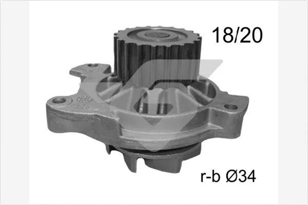 Pompe à eau, refroidissement du moteur HUTCHINSON WP148