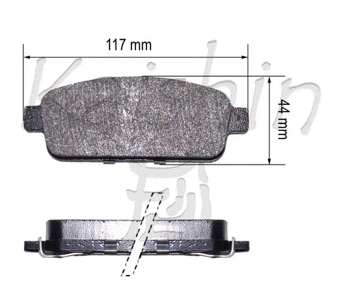 Kit de plaquettes de frein, frein à disque KAISHIN FK10179