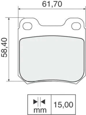 Kit de plaquettes de frein, frein à disque NAKATA NKF 1040P