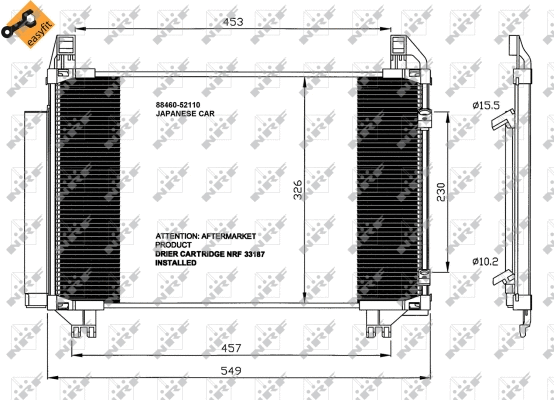 Condenseur, climatisation NRF 35652