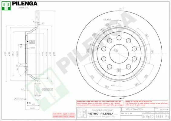 Disque de frein PILENGA 5888