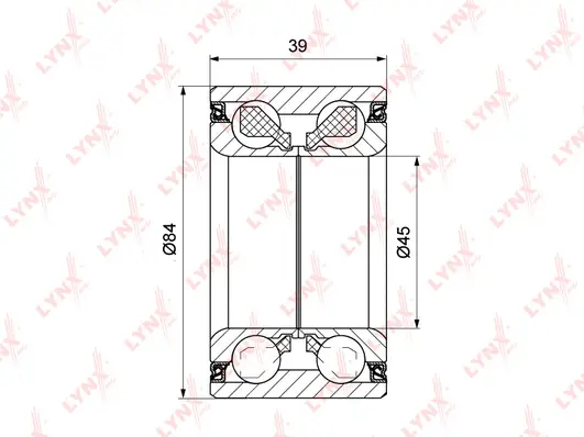 Kit de roulements de roue LYNXAUTO WB-1162