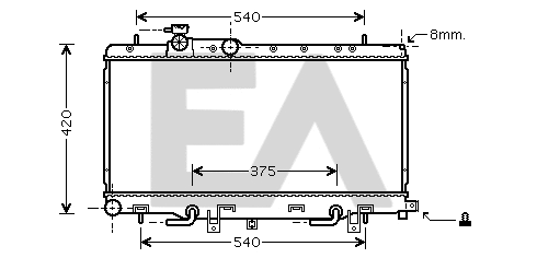 Radiateur, refroidissement du moteur EACLIMA 31R68026
