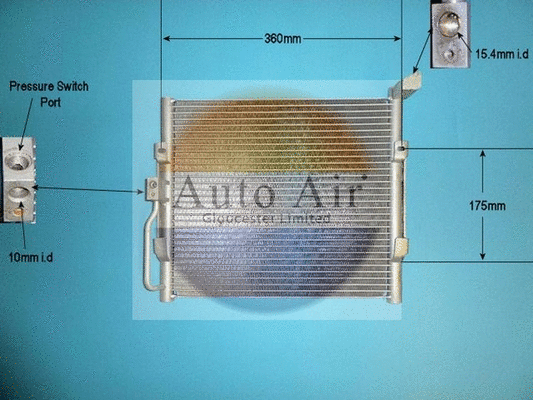 Condenseur, climatisation AUTO AIR GLOUCESTER 16-1136
