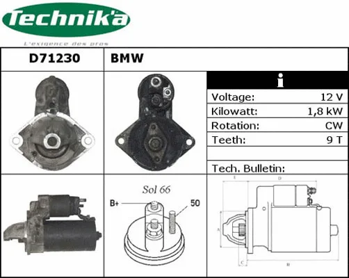 Démarreur Technika D71230