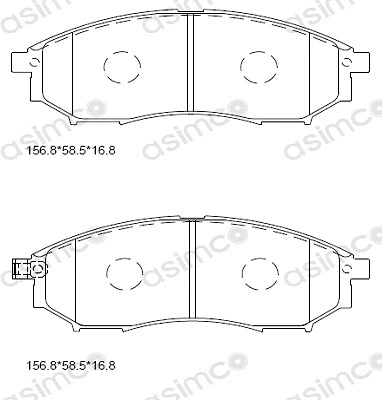 Kit de plaquettes de frein, frein à disque ASIMCO KD1301