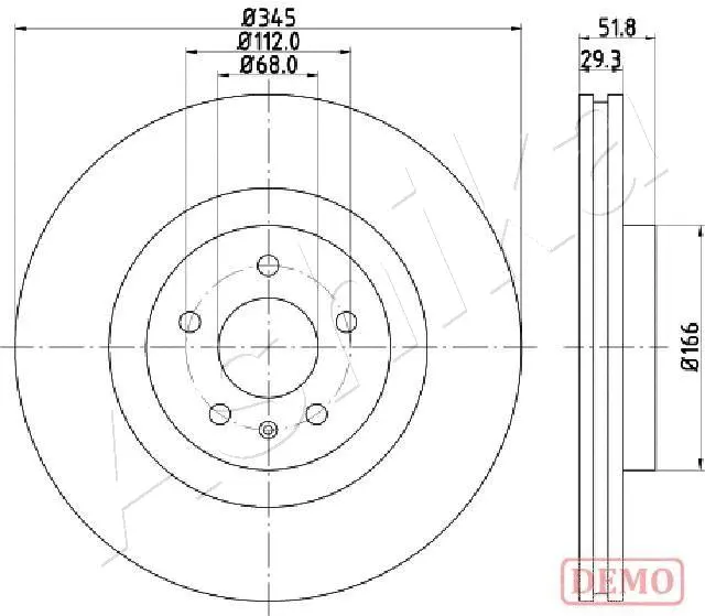 Disque de frein ASHIKA 60-00-0918C