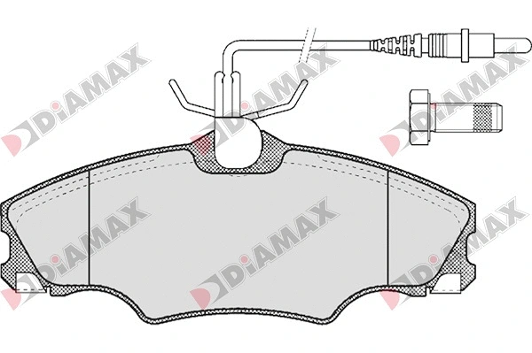 Kit de plaquettes de frein, frein à disque DIAMAX N09046