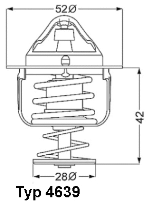 Thermostat, liquide de refroidissement BorgWarner (Wahler) 4639.82D