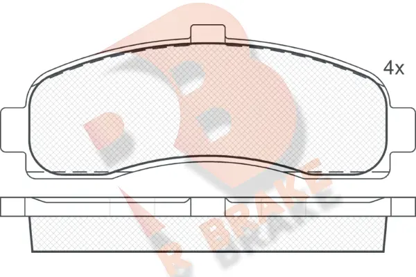 Kit de plaquettes de frein, frein à disque R BRAKE RB0922