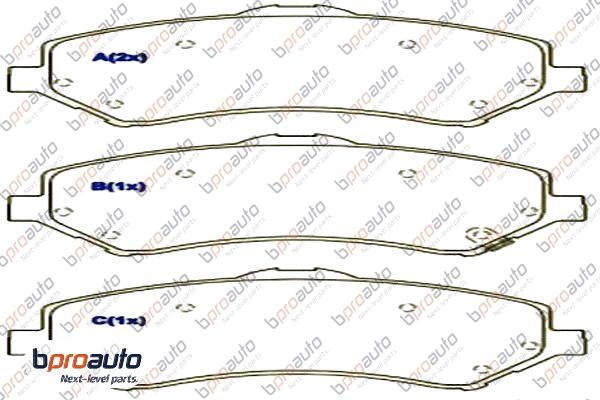 Kit de plaquettes de frein, frein à disque BPROAUTO 1BP30997AA