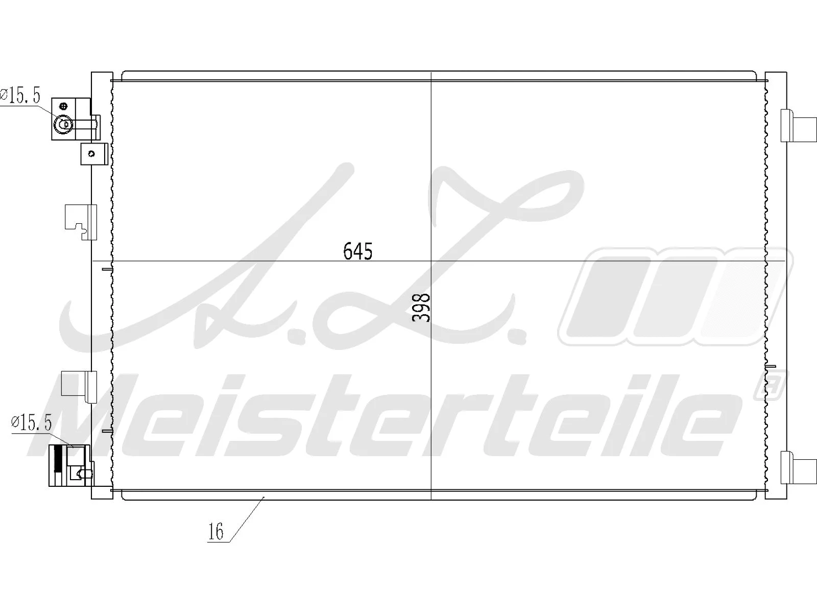 Condenseur, climatisation A.Z. Meisterteile AZMT-45-030-1371