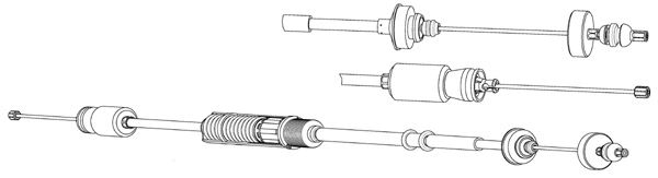 Tirette à câble, commande d'embrayage CEF RT01173