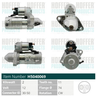 Démarreur HOFFER H5040069