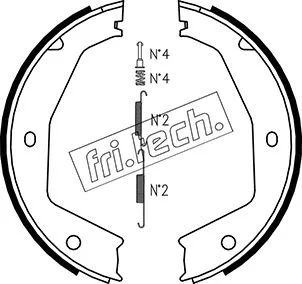Jeu de mâchoires de frein, frein de stationnement fri.tech. 1048.002K