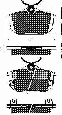 Kit de plaquettes de frein, frein à disque BSF 10517