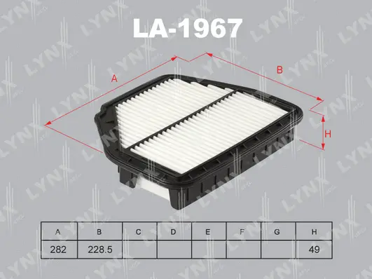 Filtre à air LYNXAUTO LA-1967