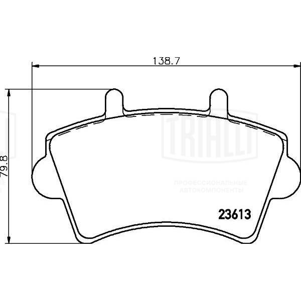 Kit de plaquettes de frein, frein à disque TRIALLI PF 0911