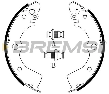 Jeu de mâchoires de frein BREMSI GF0851