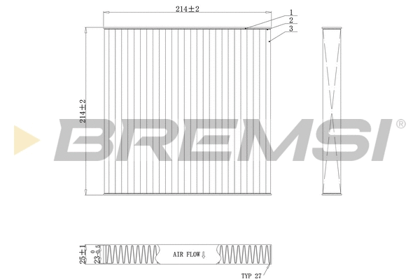 Filtre, air de l'habitacle BREMSI FC0439C
