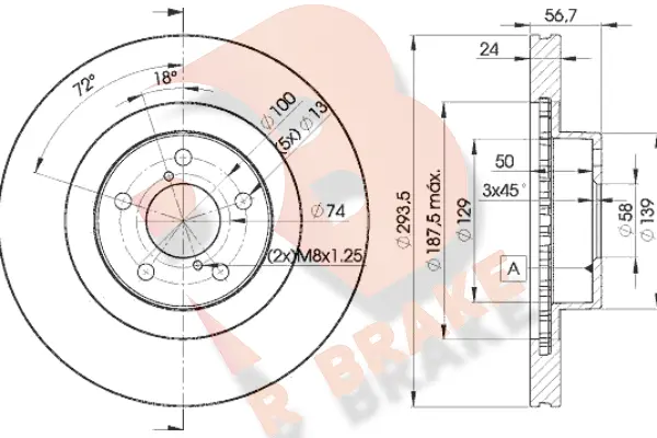Disque de frein R BRAKE 78RBD22630