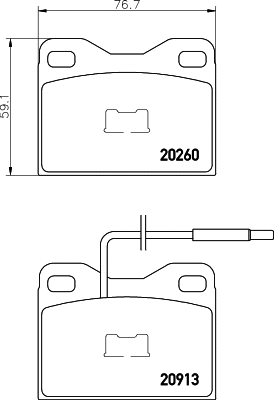 Kit de plaquettes de frein, frein à disque MINTEX MDB1304