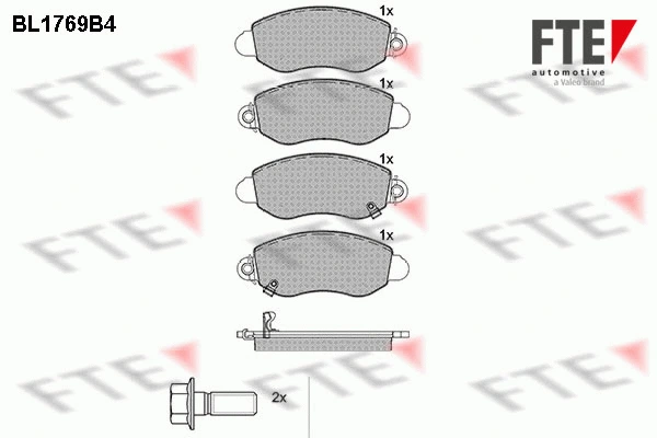 Kit de plaquettes de frein, frein à disque FTE 9010339