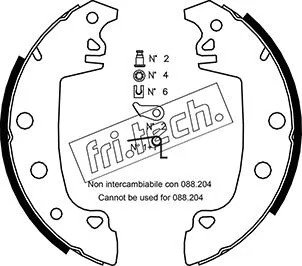Jeu de mâchoires de frein fri.tech. 1079.187K