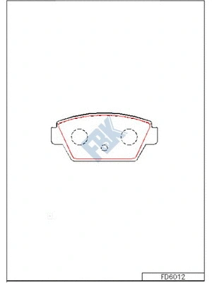 Kit de plaquettes de frein, frein à disque FBK FD6012