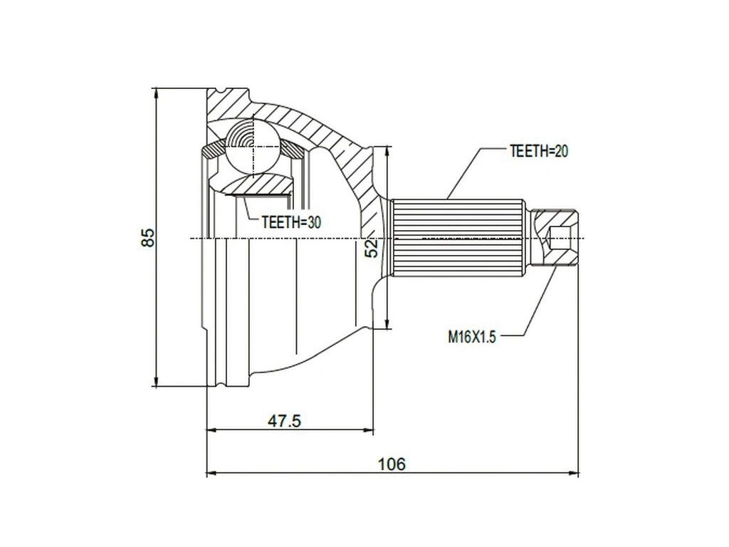 Jeu de joints, arbre de transmission A.Z. Meisterteile AZMT-43-030-1010