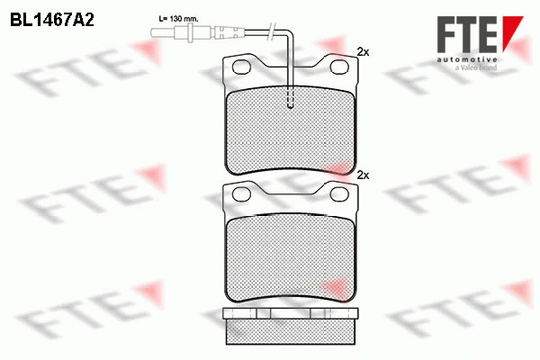 Kit de plaquettes de frein, frein à disque FTE 9010197