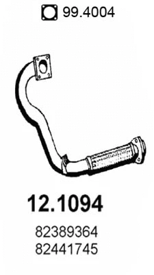 Tuyau d'échappement ASSO 12.1094