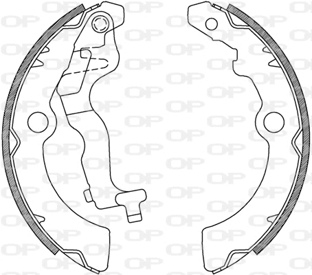 Jeu de mâchoires de frein OPEN PARTS BSA2236.00