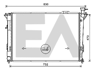 Radiateur, refroidissement du moteur EACLIMA 31R28111