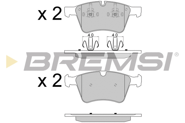 Kit de plaquettes de frein, frein à disque BREMSI BP3590