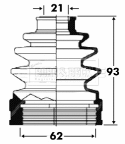 Jeu de joints-soufflets, arbre de commande BORG & BECK BCB2823