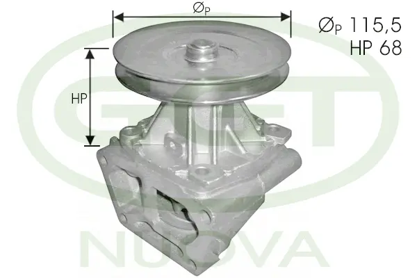 Pompe à eau, refroidissement du moteur GGT PA00260