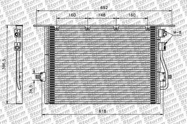 Condenseur, climatisation STORM QUALITY PARTS 47008