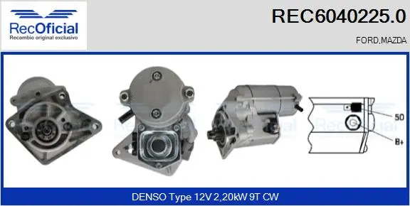 Démarreur RECOFICIAL REC6040225.0