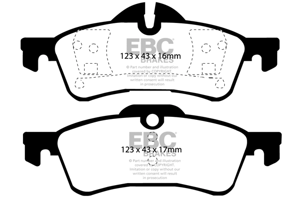 Kit de plaquettes de frein, frein à disque EBC Brakes DP21701