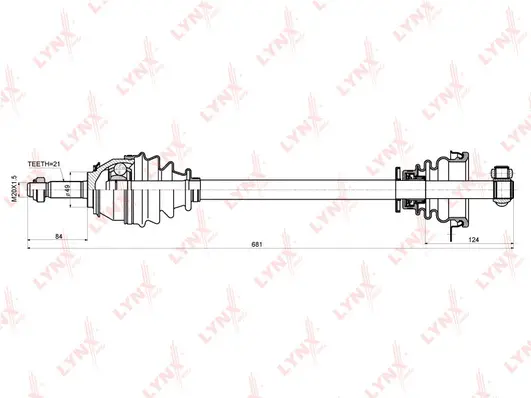 Arbre de transmission LYNXAUTO CD-6305