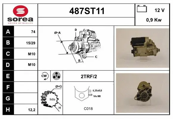 Démarreur STARTCAR 487ST11