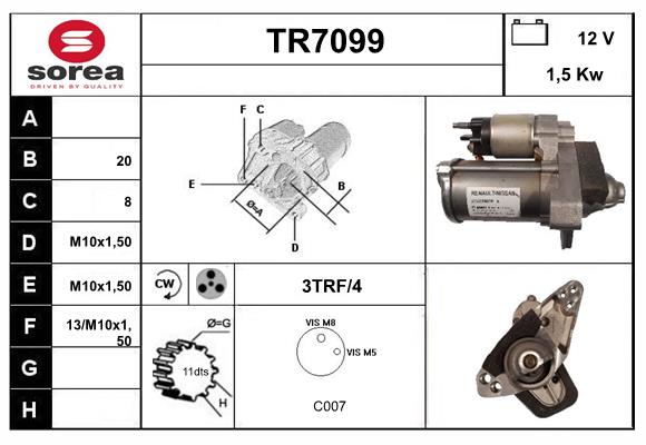 Démarreur SERA TR7099