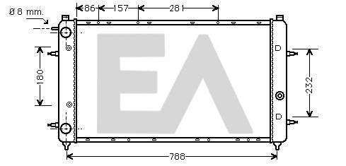 Radiateur, refroidissement du moteur EACLIMA 31R77082