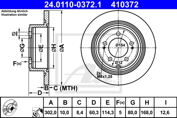 Disque de frein ATE-APAC 24.0110-0372.1