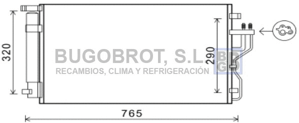 Condenseur, climatisation BUGOBROT 62-KA5153