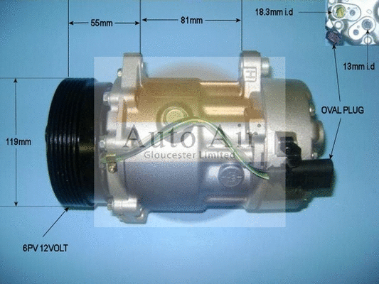 Compresseur, climatisation AUTO AIR GLOUCESTER 14-1226P