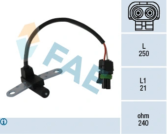 Capteur d'angle, vilebrequin FAE 79020